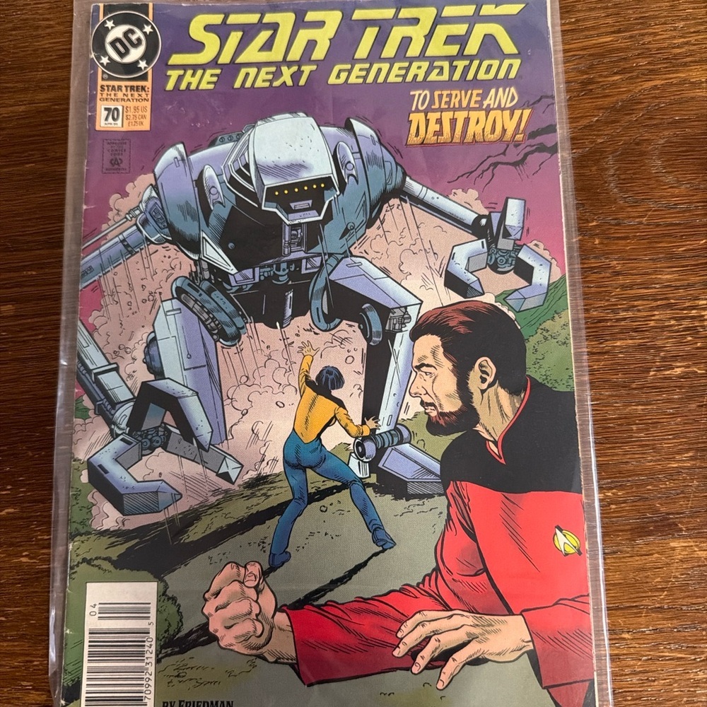 Star Trek TNG #70 (1995) • Riker Cover • Vintage DC Comics • VF Condition